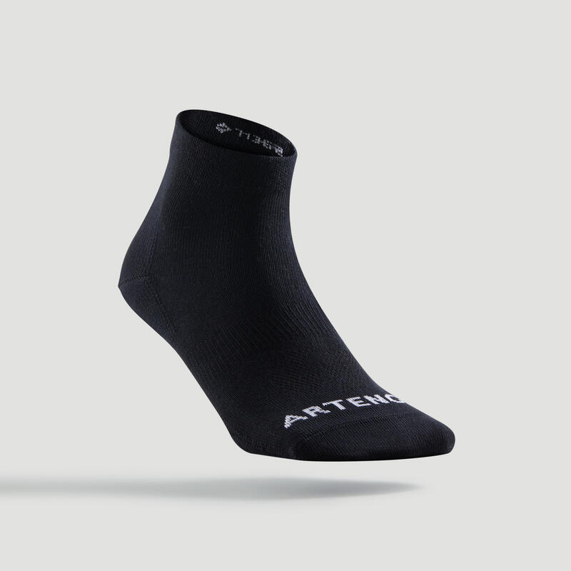 CHAUSSETTES DE SPORT MI-HAUTES ARTENGO RS 160 KAKI KAKI NOIR LOT DE 3