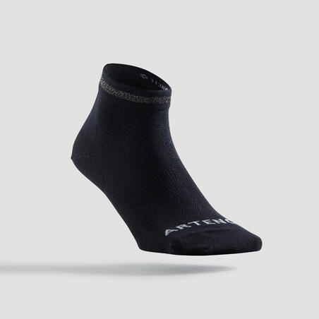 CHAUSSETTES DE SPORT MI-HAUTES ARTENGO RS 160 NOIR LOT DE 3