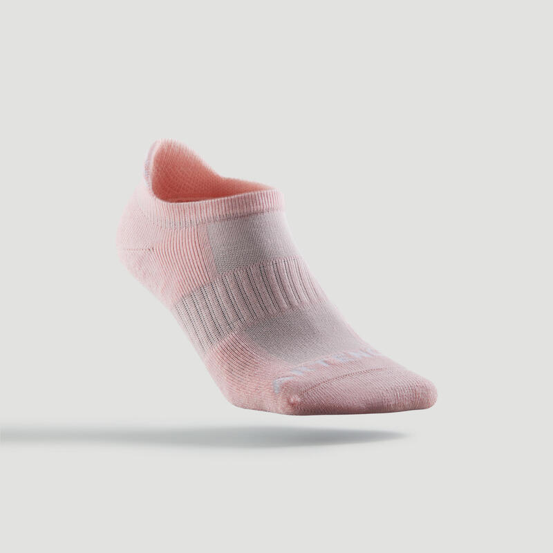 Low Sports Socks RS 500 Tri-Pack - Khaki/White/Pink