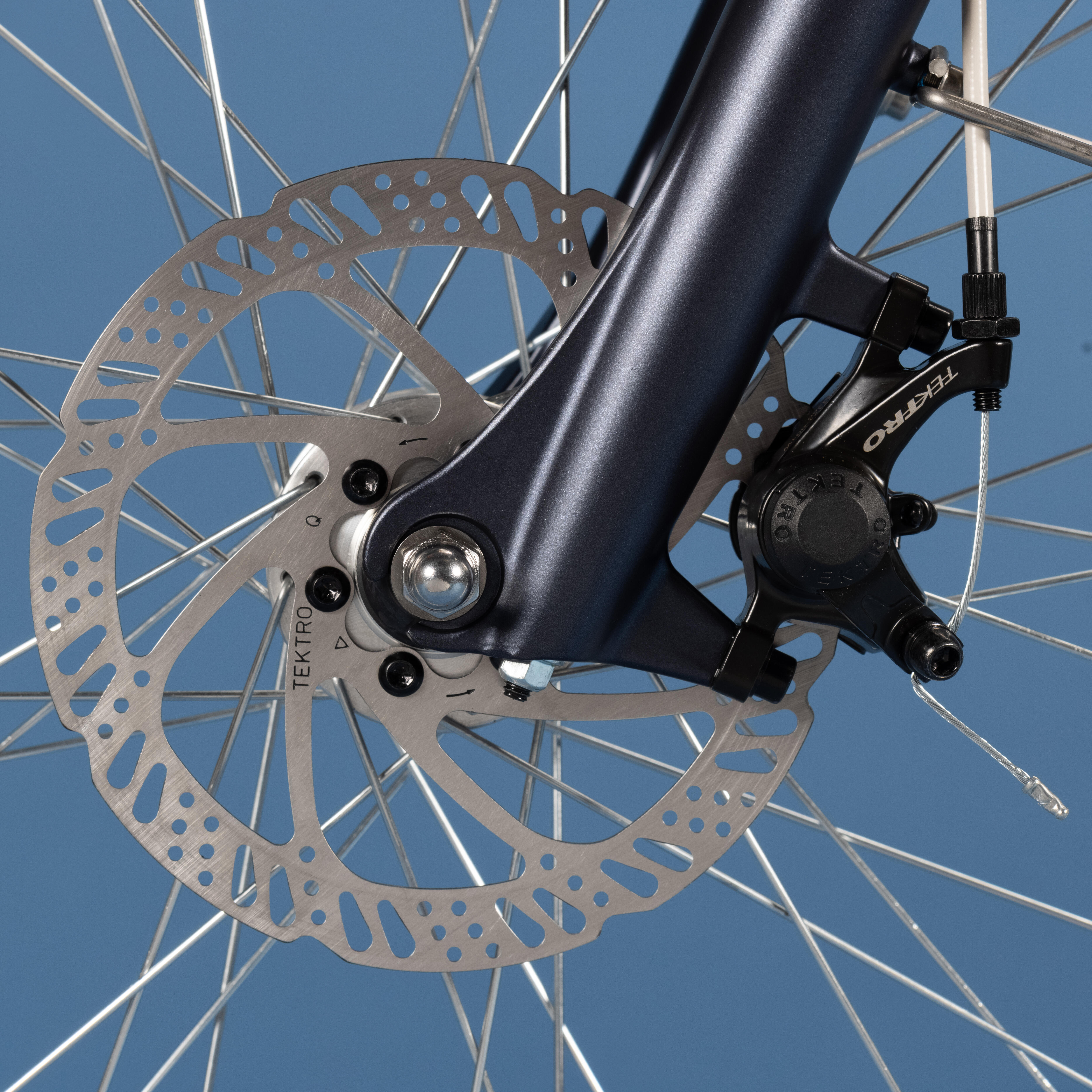 Low Frame Electric City Bike Elops 900 E Navy Blue Decathlon
