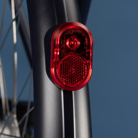 Велосипед міський електричний Elops 900 E з низькою рамою темно-синій