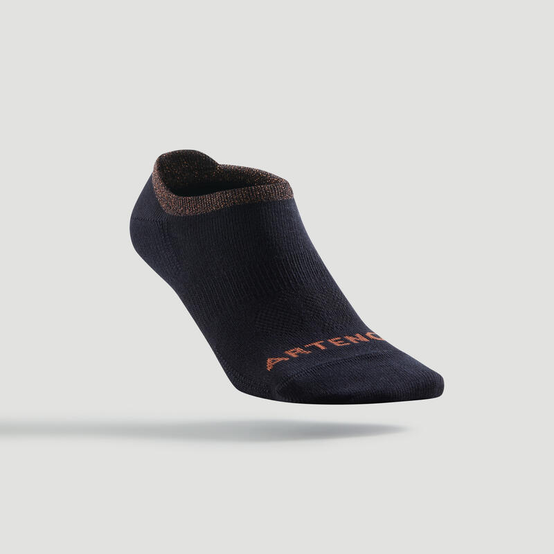 Tennissocken Low 3er-Pack - RS 160 schwarz/glänzend 