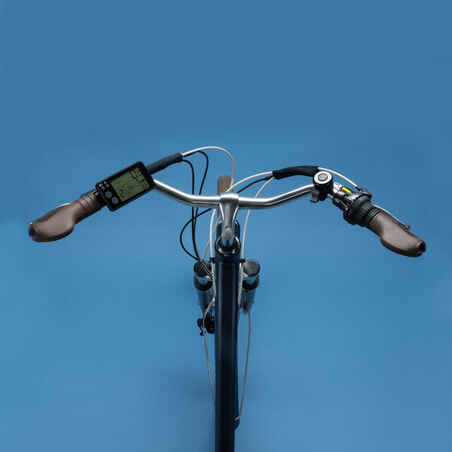 Low Frame Electric City Bike Elops 900 E - Navy Blue