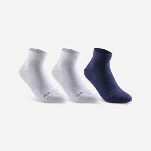 
      CALCETINES CAÑA MEDIA DEPORTE NIÑOS ARTENGO RS160 BLANCO AZUL MARINO x3 
  