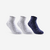CHAUSSETTES DE SPORT ENFANT MI-HAUTES ARTENGO RS 160  BLANC MARINE LOT DE 3