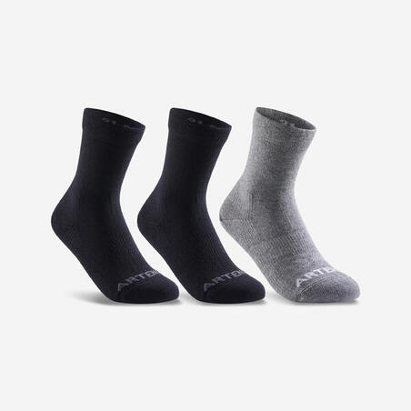 Sportstrumpa high 3-pack RS 160 junior svart/grå