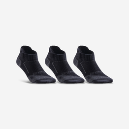 CHAUSSETTES DE SPORT BASSES ARTENGO RS 900 NOIR GRIS LOT DE 3