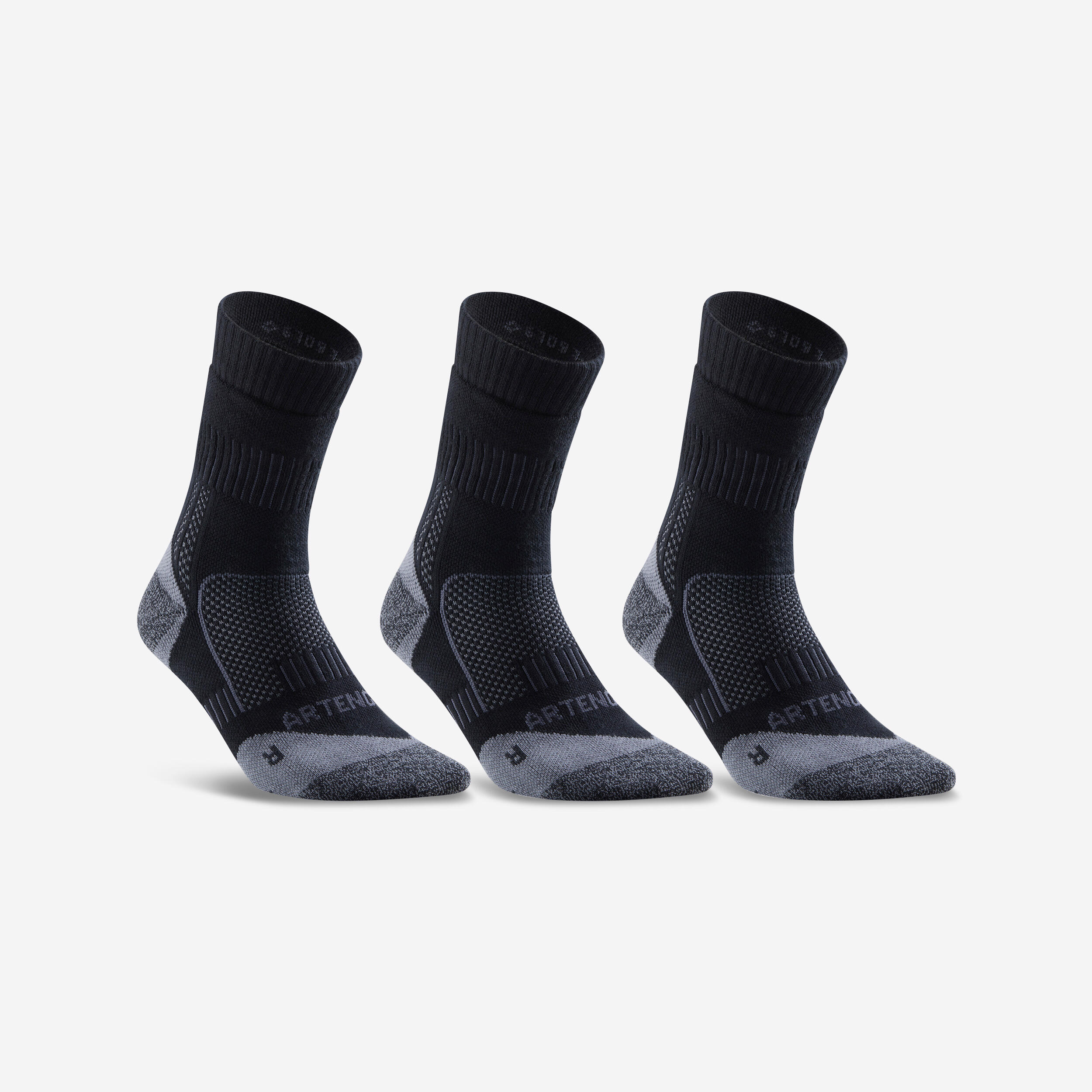 Women's Non-Slip Fitness Socks 500 - Black - Decathlon