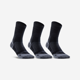 CHAUSSETTES DE SPORT HAUTES RS 900 NOIR GRIS LOT DE 3