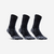 CHAUSSETTES DE SPORT HAUTES RS 900 NOIR GRIS LOT DE 3