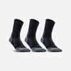 Visoke sportske čarape 900 tri para crno-sive