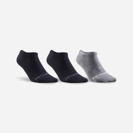 RS 160 Low Sports Socks 3-Pack - Black/Grey