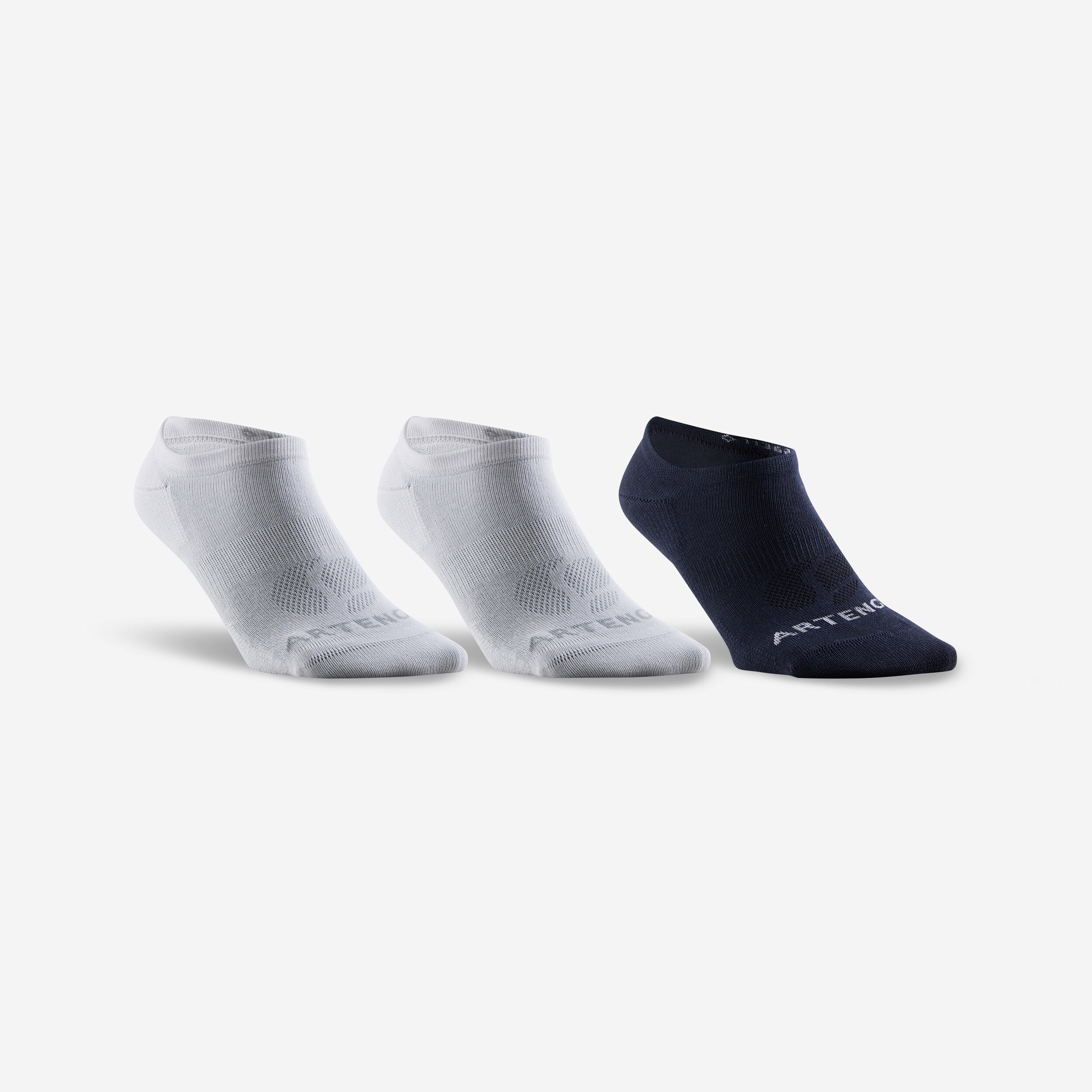 ARTENGO Low Sports Socks Tri-Pack RS 160 - White/Navy