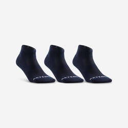 Mid-High Tennis Socks RS 500 Tri-Pack - Navy