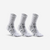 CHAUSSETTES DE SPORT HAUTES ARTENGO RS 560 BLANC GRIS LOT DE 3
