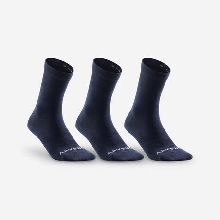 Високі шкарпетки 160 для тенісу, 3 пари - Темно-сині