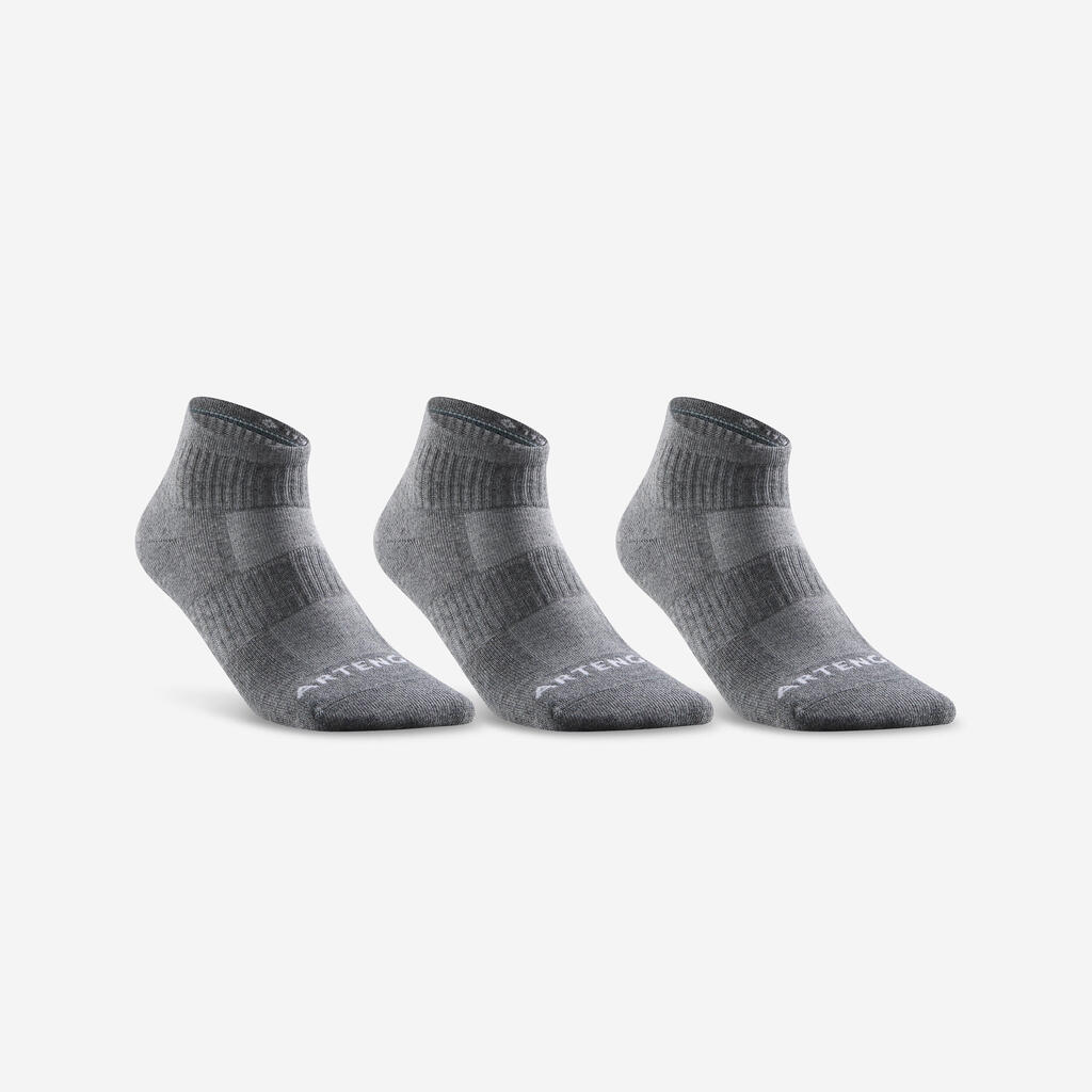 CHAUSSETTES DE TENNIS MI-HAUTES ARTENGO RS 500 MARINE LOT DE 3