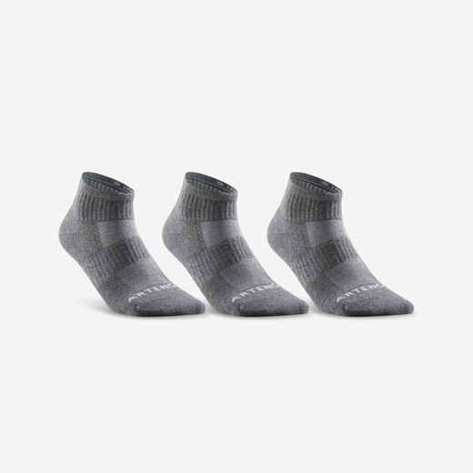 
      CHAUSSETTES DE SPORT MI-HAUTES ARTENGO RS 500 GRIS LOT DE 3
  