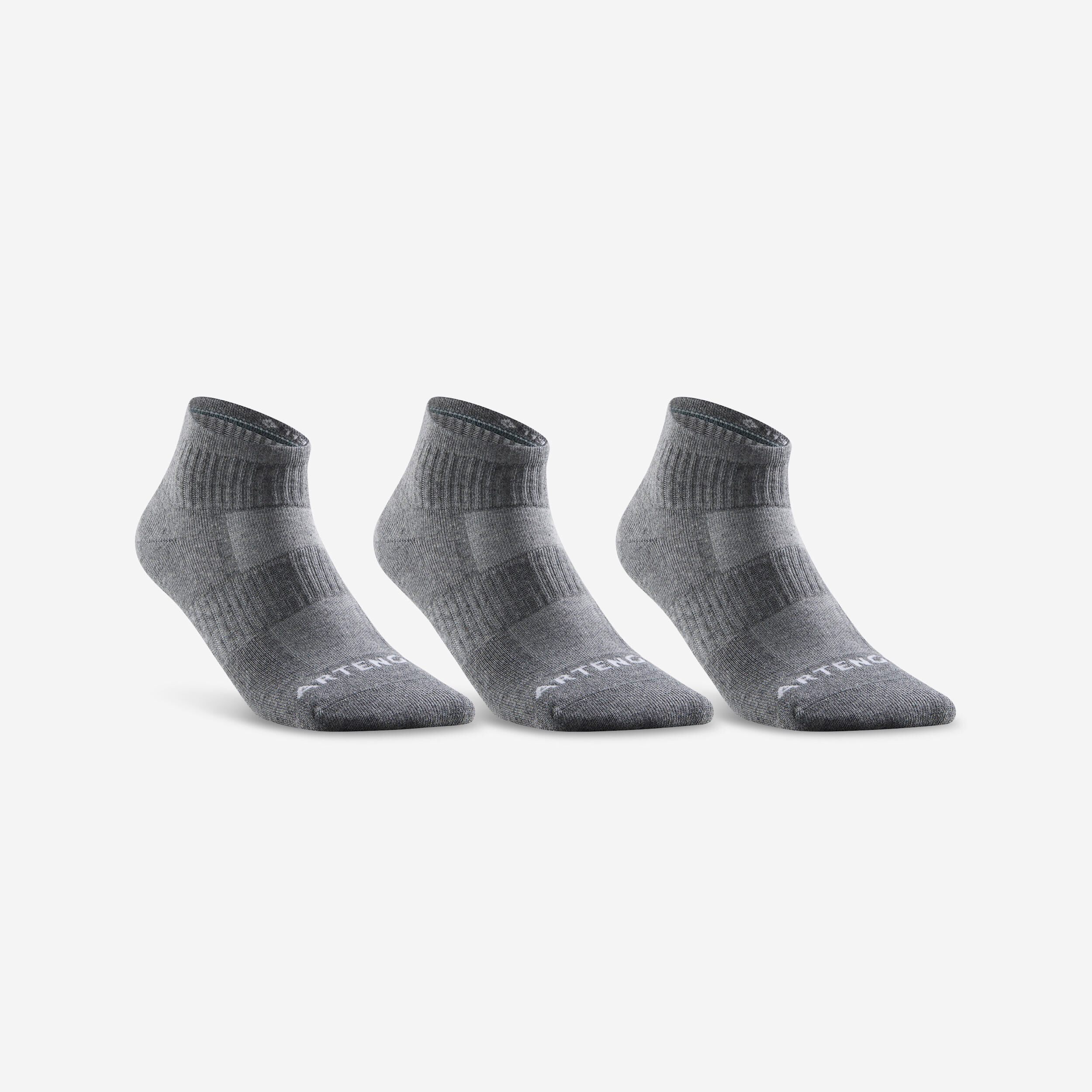 ARTENGO RS 500 Mid Sports Socks Tri-Pack - Grey