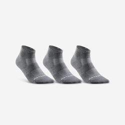 Calcetines media caña de tenis Pack de 3 Artengo RS 500 gris