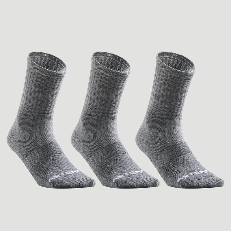 Tenis Çorabı - Orta Boy Konçlu - 3'lü Paket - Gri - RS 500