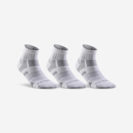 Середні шкарпетки 560 для тенісу, 3 пари - Білі/Сірі