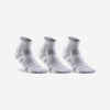 Športové ponožky RS 560 stredne vysoké 3 páry bielo-sivé