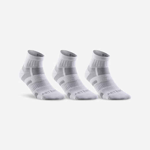 
      Srednje visoke čarape za tenis 560 tri para bijelo-sive
  