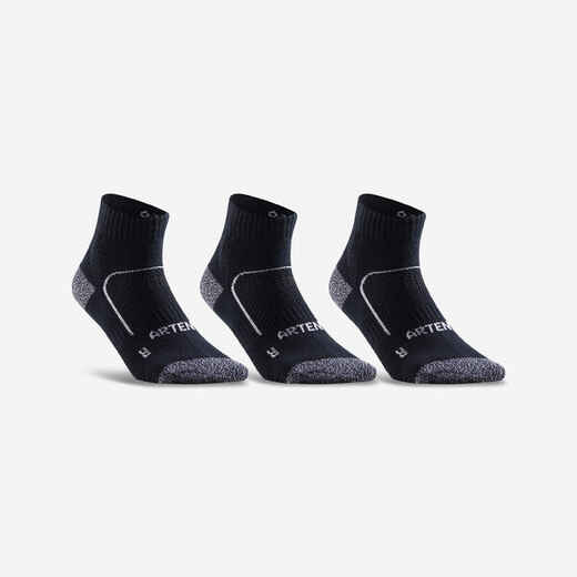 
      Športové ponožky RS500 stredne vysoké čierno-biele 3 páry
  