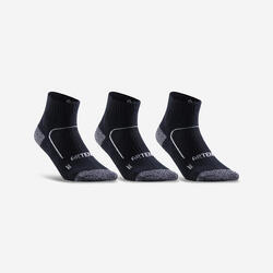 Calcetines media caña de tenis Pack de 3 Artengo RS 900 negro