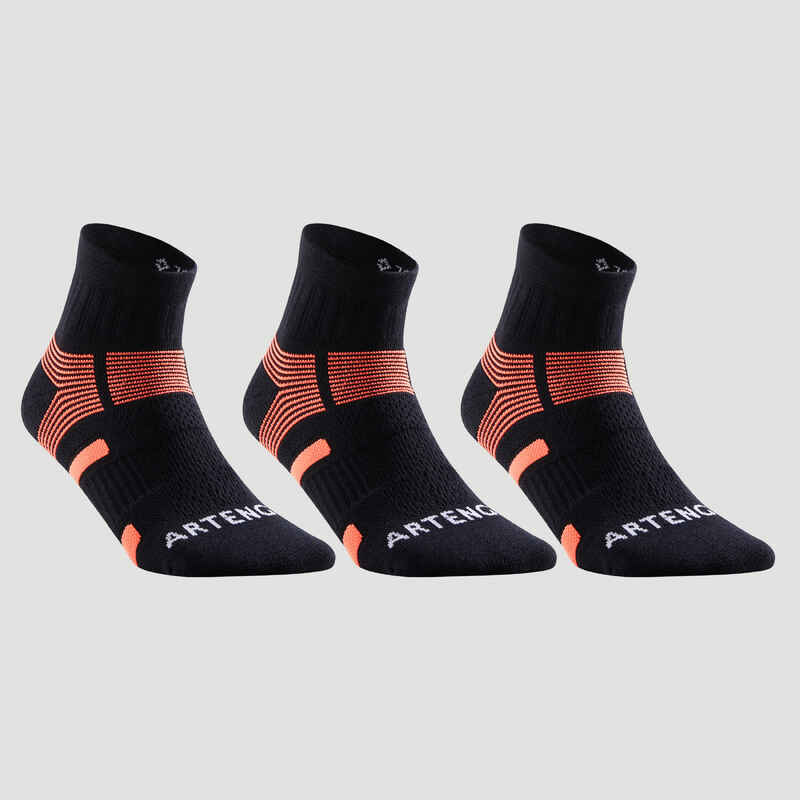 RS 560 Mid Sports Socks Tri-Pack - Black/Orange