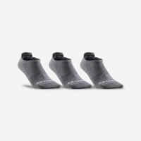 Calcetines cortos de tenis Pack de 3 Artengo RS 160 gris