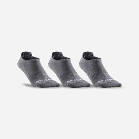 Calcetines cortos de deporte gris Artengo RS 160 Lowedge x3
