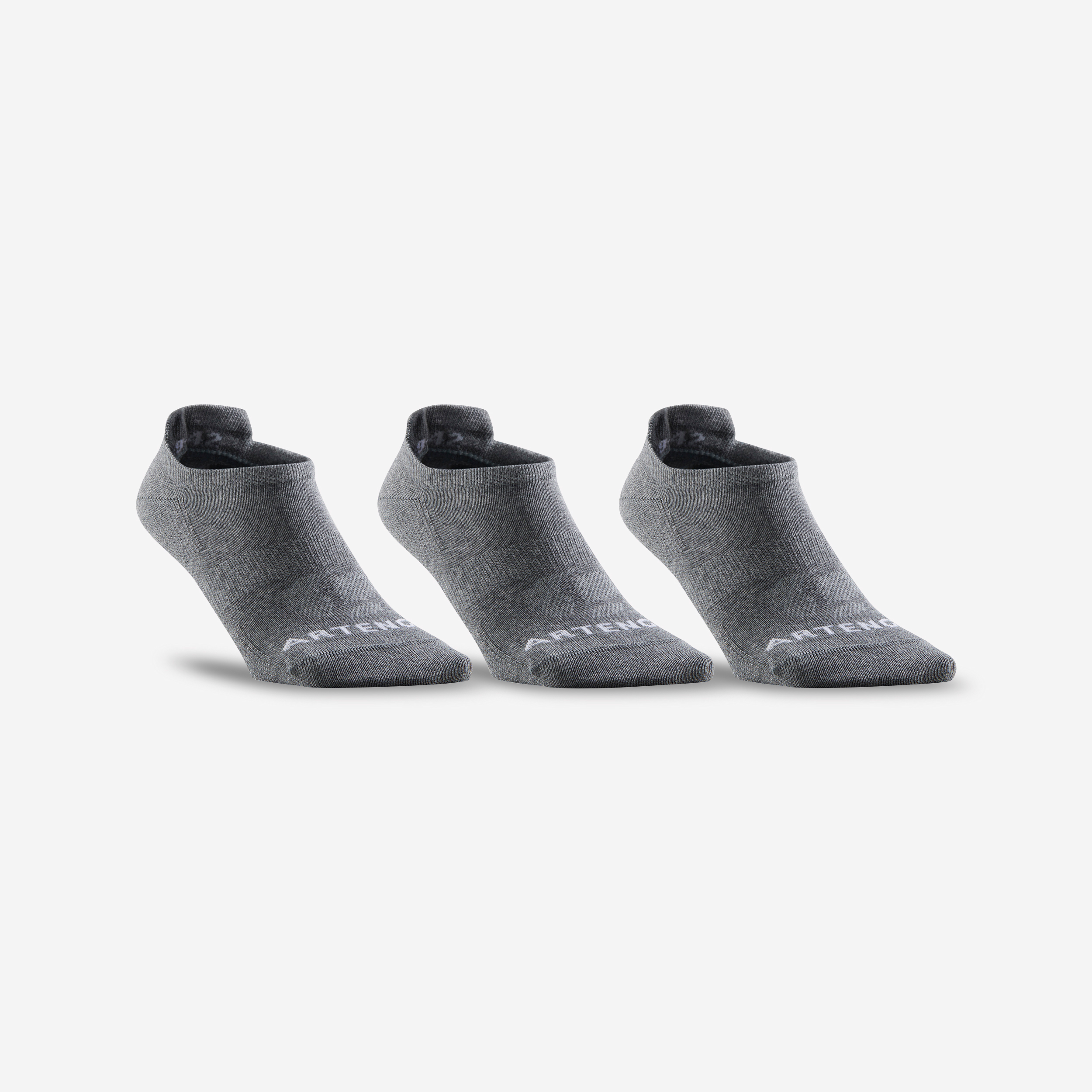 CHAUSSETTES DE SPORT BASSES ARTENGO RS 160 GRIS LOT DE 3