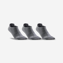 Calcetines cortos de tenis Pack de 3 Artengo RS 160 gris