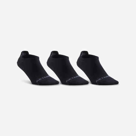 Calcetines cortos de deporte negro Artengo RS 160 Lowedge x3