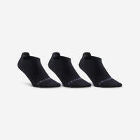 CHAUSSETTES DE SPORT BASSES ARTENGO RS 160 NOIR LOT DE 3