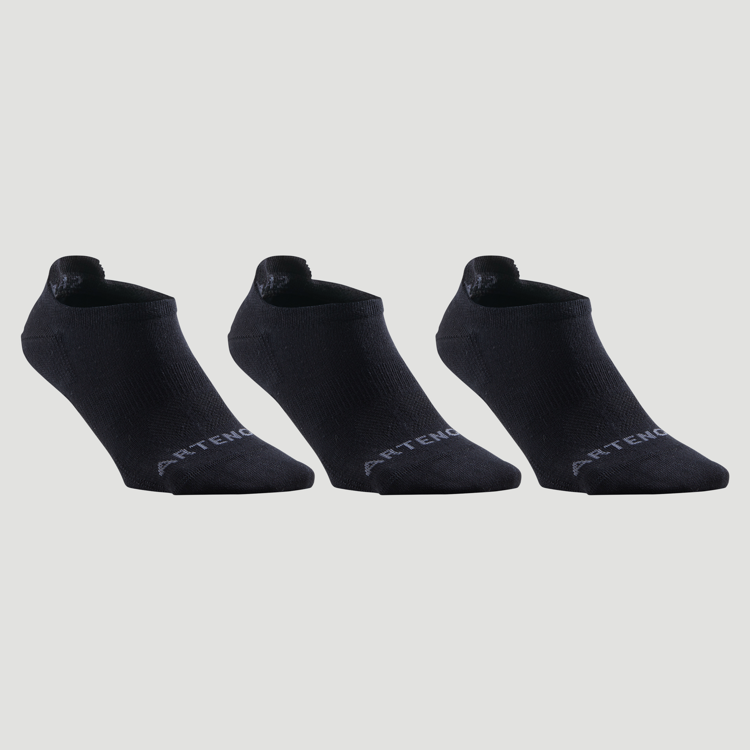 CHAUSSETTES DE SPORT BASSES ARTENGO RS 160 NOIR LOT DE 3