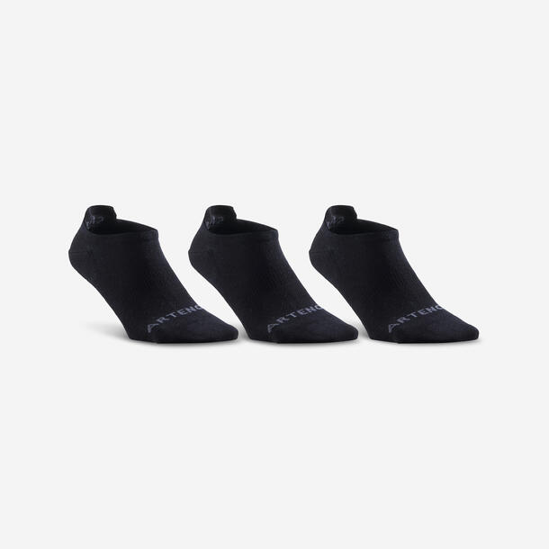 Low-Cut Sport Socks Artengo RS160 Tri-Pack - Black