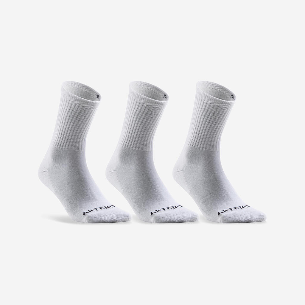 Tennissocken RS 100 High 3er-Pack schwarz