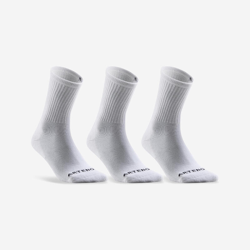 CHAUSSETTES DE SPORT HAUTES RS 100 NOIR LOT DE 3