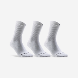 CHAUSSETTES DE SPORT HAUTES RS 100 BLANC LOT DE 3
