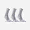 Športové ponožky RS 100 vysoké 3 páry biele