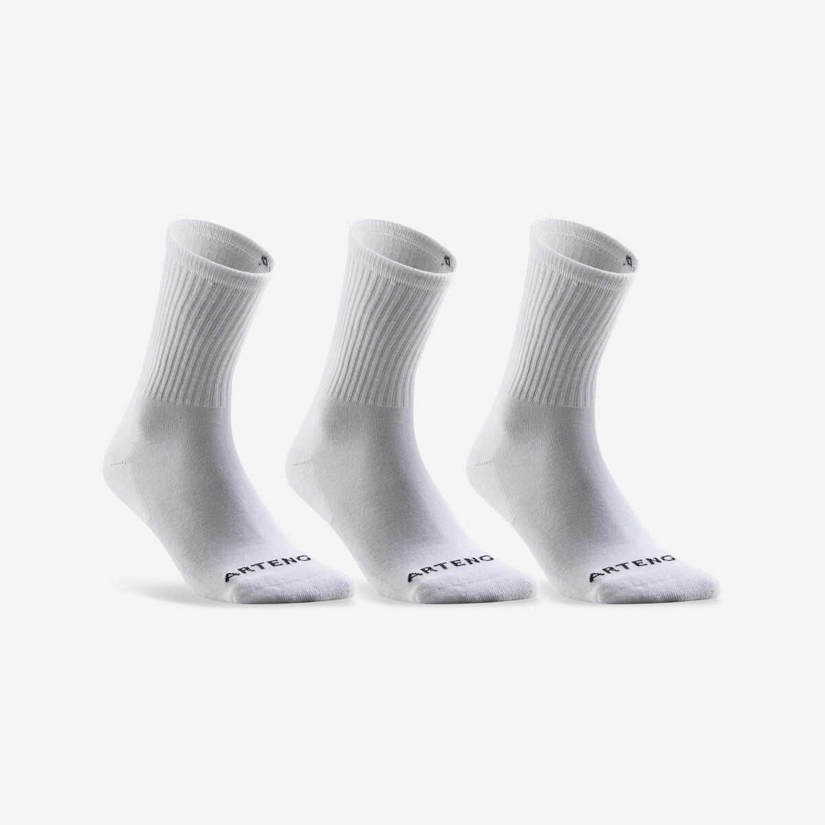 Chaussettes de sport hautes rs 100 blanc lot de 3