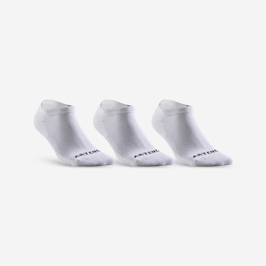 Low Tennis Socks RS 100 Tri-Pack - Black