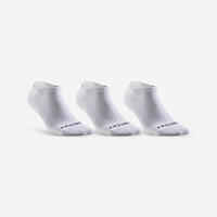 Low Tennis Socks RS 100 Tri-Pack - White