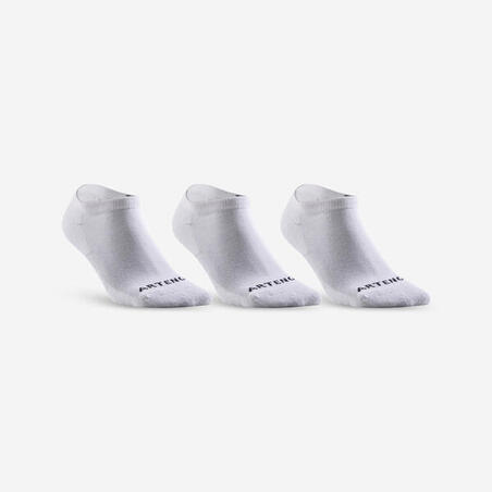 CHAUSSETTES DE TENNIS BASSES RS 100BLANCHES LOT DE 3