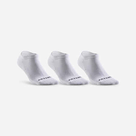 RS 160 Adult Mid-High Sports Socks Tri-Pack - White - Decathlon