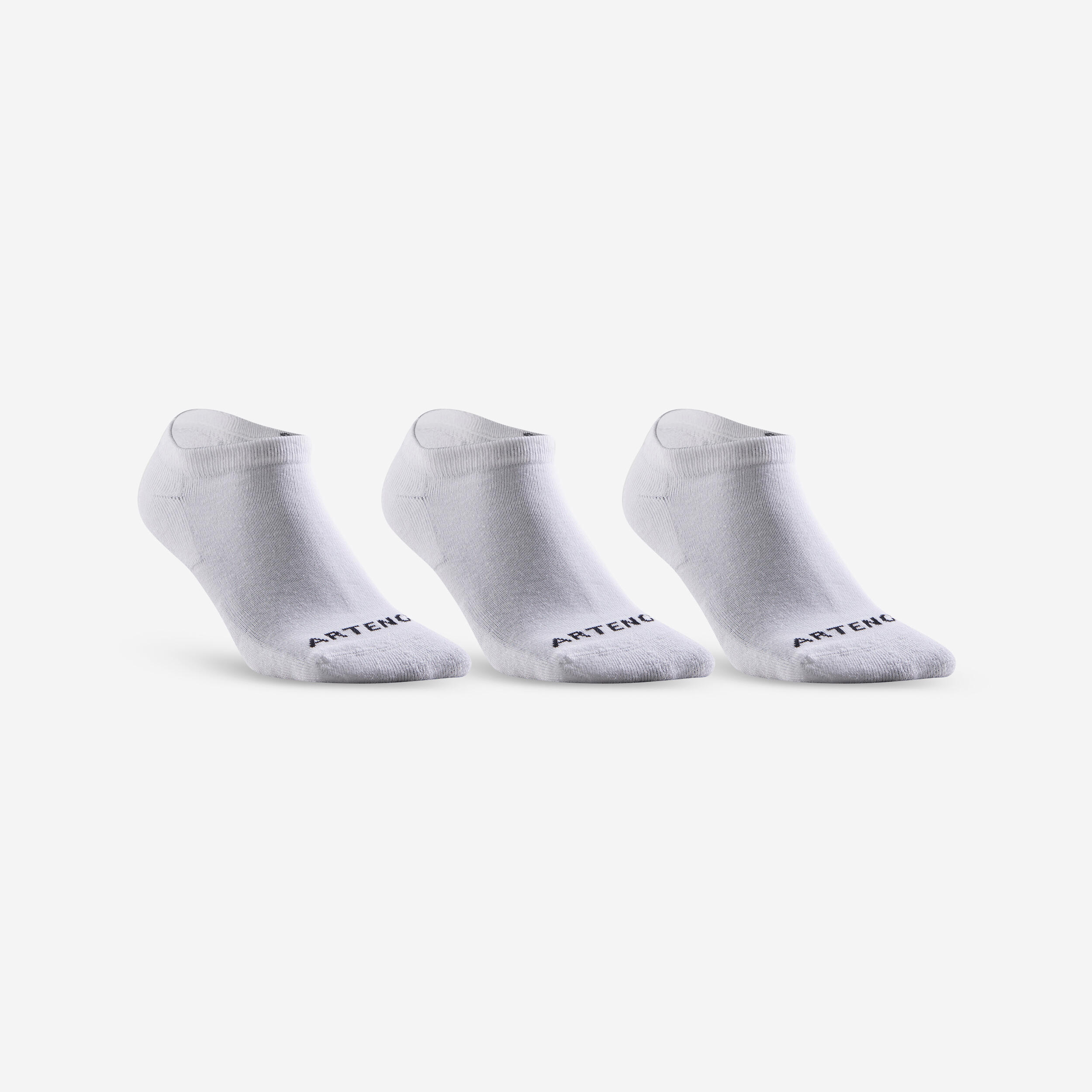 Low Tennis Socks RS 100 Tri-Pack - White 1/1