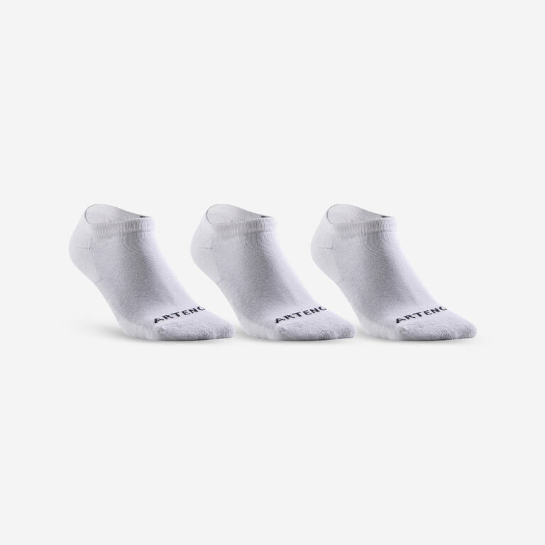 Low Tennis Socks RS 100 Tri-Pack - White